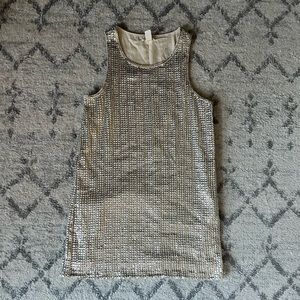 Sequin Silver/Beige Dress - Forever 21